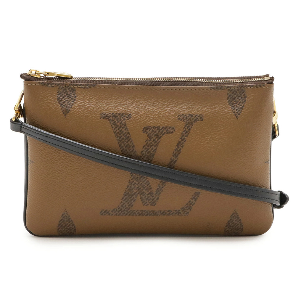 LOUIS VUITTON Monogram Giant Reverse Pochette Double Zip Shoulder Bag Pouch